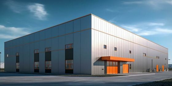 Edifici di magazzino in acciaio personalizzati con connessione di purlin C / Z galvanizzata