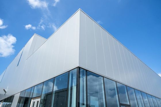 Immagazzino di strutture industriali in acciaio prefabbricato con tetto e pareti isolati
