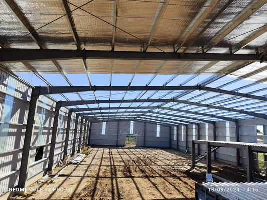 Architettura progettata struttura in acciaio prefabbricata telaio magazzino terremoto contro