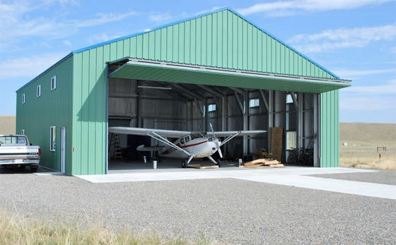 Modulare facile assemblaggio struttura in acciaio hangar aereo moderno economico prefabbricato hangar industriale piccolo magazzino leggero