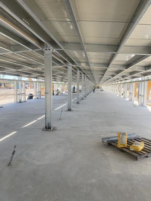 Luce a cielo aperto prefabbricato in acciaio