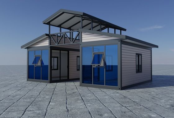 Casa prefabbricata espandibile mobile di lusso con parete divisoria in vetro, pannello in PU, resort sulla spiaggia, residenziale