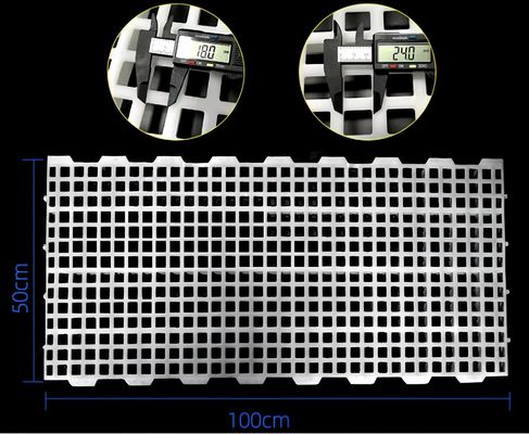 Allevamento di pollame Plastico a piattaforma di piattaforma di pollame 2kg 16*16mm / 20*26mm Buco